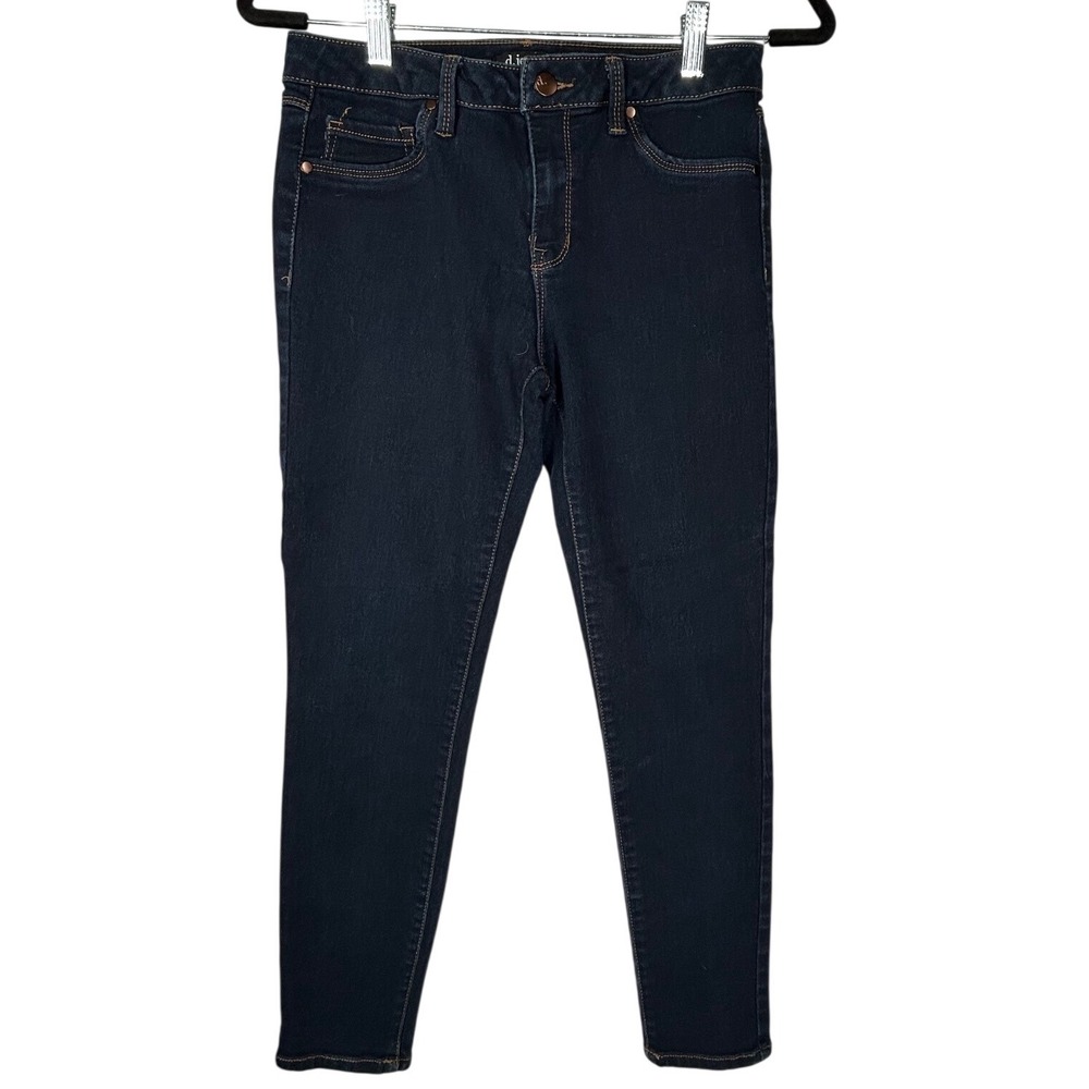 d. jeans Dark Blue Stretchy Skinny Jeans Women's‎ Size 8 Button Zip